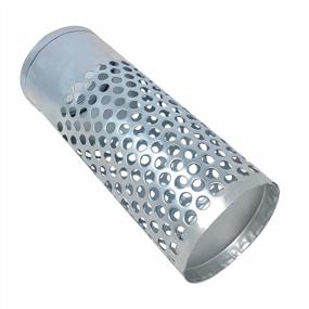 img 1 attached to Gloxco 1-1/2" Long Style Suction Strainer, Round Hole, Zinc Plated Steel (STR-L150)