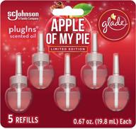 🍏 glade plugins refills air freshener, scented essential oils for home bathroom, apple of my pie, 3.35 fl oz, 5 count – enhance your space with long-lasting fragrance логотип