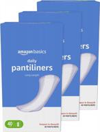 amazon basics long pantiliner, 120 count, 3 packs of 40 - ideal for daily use (formerly solimo) logo
