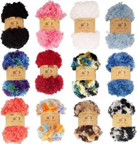 img 4 attached to Experience Luxurious Softness With JubileeYarn'S Variety Pack Of Soft Fur Yarn - 4 Skeins Of 100G Bulky Weight Polyester Yarn