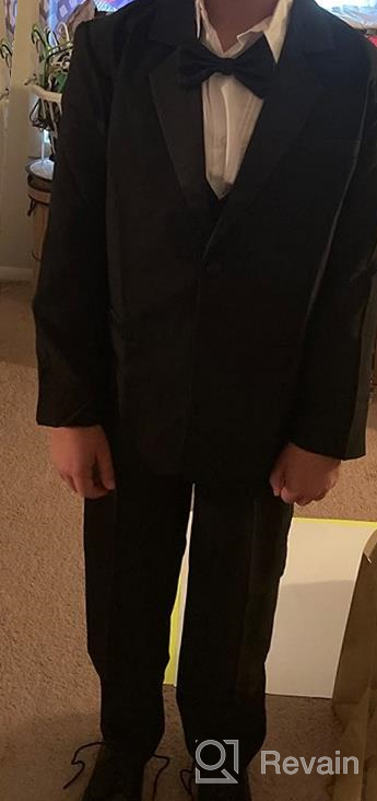 img 1 attached to 🤵 Black Boys' Dresswear Tuxedo in Appropriate Size for Boys' Clothing review by Ricardo Thotti