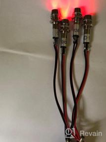 img 5 attached to Pack Of 5 Red Indicator Lights With Metal Shell For 12V DC Panel Mounting, 5/16 Inch Size - Ideal For Pilot Dash, Directional Signals And More
