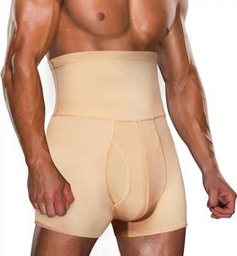 img 4 attached to Get A Slim And Toned Look With TAILONG Men'S High-Waist Tummy Control Shorts And Body Shaper Underwear