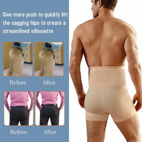 img 1 attached to Get A Slim And Toned Look With TAILONG Men'S High-Waist Tummy Control Shorts And Body Shaper Underwear