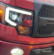 img 1 attached to 09-14 Ford F150 DRL LED Tube Dual Projector Headlights - AlphaRex Base Model Jet Black With Smoke Lens review by Ryan Carter