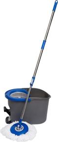 img 1 attached to Simpli-Magic 79229 Spin Mop Bundle with 3 Mop Heads - Regular Size, Blue/Grey