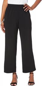 img 4 attached to Plus Size Women'S Wide-Leg Stretch Jersey Pant With Ultrasmooth Fabric From Roamans