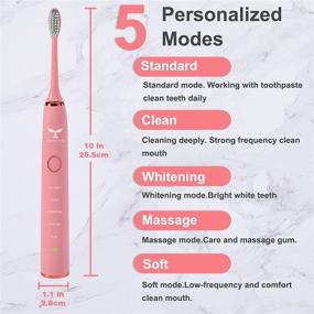 img 1 attached to Powerful 38000VPM Electric Toothbrush: Waterproof Design for Effective Oral Hygiene