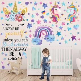 img 3 attached to Unicorn Removable Stickers Bedroom Birthday Nursery at Décor