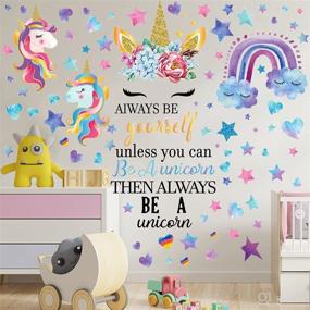 img 1 attached to Unicorn Removable Stickers Bedroom Birthday Nursery at Décor