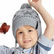 warm & adorable: enjoyfur toddler winter hats with ear flaps & fur pom pom for girls and boys logo