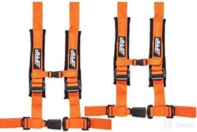 img 1 attached to 🟠 PRP 2-Inch SBAuto2 4-Point Harness 4.2 with Auto-Style Latch, 2 Pack - Orange