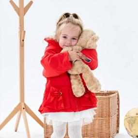 img 2 attached to Cute & Cozy Winter Baby Girl Jacket: Famuka Fleece Lined Ruffled Outwear