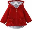 cute & cozy winter baby girl jacket: famuka fleece lined ruffled outwear logo