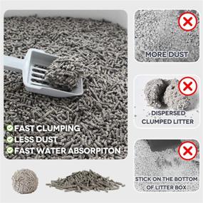 img 1 attached to 🐱 Petnf Tofu Cat Litter - Natural Flushable Kitten Litter, Unscented, Ultra Clumping Plant Litter with Pea Flavor and Activated Charcoal Double Shot Deodorization. Zero Dust, Low Tracking, Biodegradable.