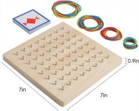 img 2 attached to Engage Your Child'S Mind With Kizh Wooden Geoboard - A Montessori Educational Toy For STEM Learning