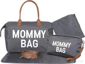 img 4 attached to 👜 Mom's Essential Diaper Bag Tote with Changing Pad - Ideal for Hospital, Labor & Delivery
