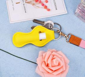 img 3 attached to Chapstick Holder Keychain Cute Design Neoprene Lip Balm Keychain Holder…