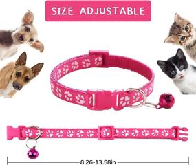 img 1 attached to YUIONNAY Adjustable Puppy Collars with Bell - Ideal Collars for Litter Pups & Newborn Kittens