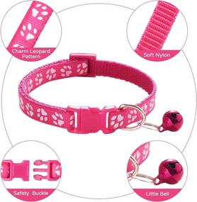 img 3 attached to YUIONNAY Adjustable Puppy Collars with Bell - Ideal Collars for Litter Pups & Newborn Kittens