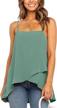 chic and breezy: summer women's chiffon tunic tops with high-low hem logo