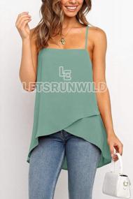 img 1 attached to Chic And Breezy: Summer Women'S Chiffon Tunic Tops With High-Low Hem