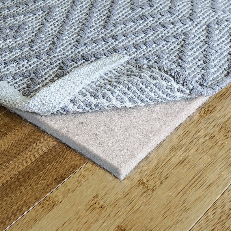 Non-Slip Area Rug Pad 2'x3', 1/3 Thick Dual Surface-Felt+Rubber. Premium Carpet Mat - Safe for All Floors and Finishes, Adds Comfort and Protection