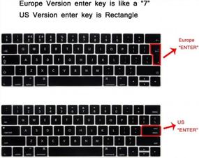 img 1 attached to Se7Enline Compatible With MacBook Keyboard Cover For Mac Pro 13 15 Inch (With Touch Bar) 2016/2017/2018/2019 Ver. Model A1706/A1707/A1989/A1990/A2159 Protective Cover (US Layout), Ombre Gray