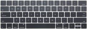 img 3 attached to Se7Enline Compatible With MacBook Keyboard Cover For Mac Pro 13 15 Inch (With Touch Bar) 2016/2017/2018/2019 Ver. Model A1706/A1707/A1989/A1990/A2159 Protective Cover (US Layout), Ombre Gray