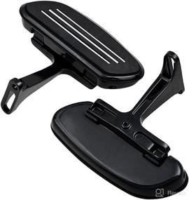 img 1 attached to 🏍️ High-Quality Black Rear Floorboards and Mounting Bracket for 93-18 Harley Motorcycle Road King Street Tri Electra Glide