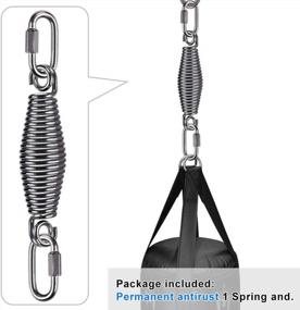 img 2 attached to Heavy Bag Hanging Kit - SELEWARE Spring With Conical Shape & Double Closed Ring Design, Up To 200 Lbs