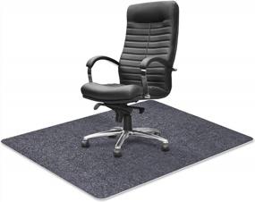 img 4 attached to Office Chair Mat For Hardwood Floor - Anti-Slip, Non-Curve, 1/6" Thick 47" X 35", Rug Protector Not For Carpet (Light Grey)