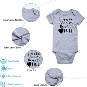 img 2 attached to Adorable Lovekider Baby Rompers For Boys And Girls - Funny Short And Long Sleeve Infant Jumpsuits - Unisex Clothing For 0-18 Months