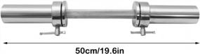 img 3 attached to Olympic 20 Inch Barbell Solid Dumbbell Weight Lifting Bars With Rotating Sleeves, Chrome Bar For 2 Inch Hole Weight Plate,Holds 300 Lbs For Sport Workout Training Gym