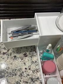 img 5 attached to Pink Makeup Vanity Organizer With Drawers For Dressing Table And Bathroom Counter - Elegant Holder For Brushes, Eyeshadow, Lotions, Lipstick And Nail Polish