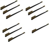 🔫 pack of 10 double-ended brass brushes – excellent quality, 7-inch long brushes for gun cleaning, metal work, jewelry, and more logo