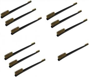 img 1 attached to 🔫 Pack of 10 Double-Ended Brass Brushes – Excellent Quality, 7-inch Long Brushes for Gun Cleaning, Metal Work, Jewelry, and More