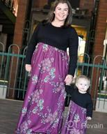 img 1 attached to Stylish Mommy and Me Maxi Dresses: Casual Floral and Plaid Print, Long Sleeve with Convenient Pockets review by Andrew West