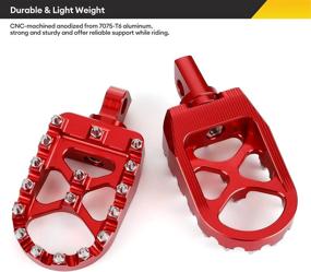 img 3 attached to 🏍️ Enhance Your Ride with Red Motorcycle CNC Wide Foot Pegs - 360° Rotating & Non-slip Fat Footpegs for Harley Dyna Sportster Fatboy Iron 883