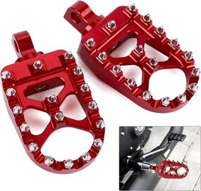 img 4 attached to 🏍️ Enhance Your Ride with Red Motorcycle CNC Wide Foot Pegs - 360° Rotating & Non-slip Fat Footpegs for Harley Dyna Sportster Fatboy Iron 883