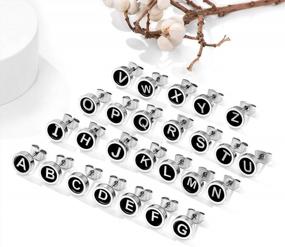 img 3 attached to A-Z Initial Letter Earrings For Men & Women - Cool Stainless Steel Studs, Surgical Hypoallergenic