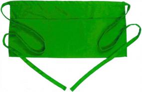 img 4 attached to Green Waitress Waiter Server Short Apron With 3 Pockets - BOHARERS Waist Apron