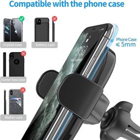 img 1 attached to 📱 APPS2Car 15W Qi Wireless Charger Phone Vent Holder for Car, Compatible with iPhone 12/11 Series/Samsung Galaxy S21/Note 20, Fits All 4.3-6.8 Inch Phones