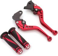 🏍️ krace motorcycle clutch brake levers set for kawasaki z250sl 2016-2017, ninja 250r 2008-2012, ninja 300r/z300 2013-2018, ninja 400 2018, ersys 300x 2017-2018 with 7/8" 22mm rubber handlebar hand grips логотип