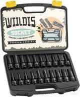 🔧 wildis 1/2-inch drive master impact hex bit set: hex driver, 20-piece 1/2-inch drive allen bit socket set with heavy-duty storage case - sae/metric (1/4-inch to 3/4-inch, 6-19mm) impact grade cr-mo steel sockets логотип