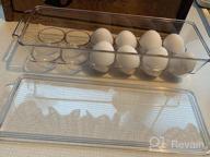 img 1 attached to Clear Refrigerator Egg Holder For 18 Eggs, Ambergron Egg Container For Fridge, Kitchen Storage Solution review by Chris Lacasse