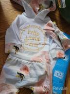 img 1 attached to Newborn Baby Girl Hoodie Jumpsuit Flower Pants Long Sleeve Outfit Set review by Steven Bush