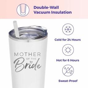 img 2 attached to SassyCups Mother Of The Bride Cup Engraved Vacuum Insulated Stainless Steel Tumbler For Bride'S Mother Engagement Announcement Mother Of The Bride Gifts Bridal Shower Gifts Engagement Gifts