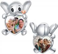 персонализированный браслет-подвеска с фотографией из стерлингового серебра - настраиваемый брелок с изображением для женщин и девочек, вмещает 2 фотографии - идеальный подарок логотип