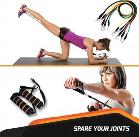 img 2 attached to Get Fit Anywhere With WODFitters Resistance Bands: 11-Piece Portable Home Gym In A Bag